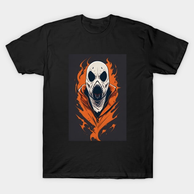 Ghost Face - scary mask T-Shirt by Buff Geeks Art